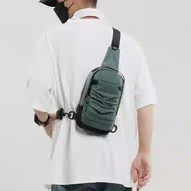 垣途者 时尚简约单肩斜挎包通勤百搭骑行背包 牛津布 胸包 常规 男款 多色