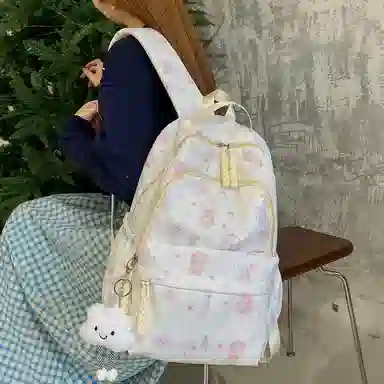 垣途者 学生日系少女小清新 复合布 双肩包 女款 多色