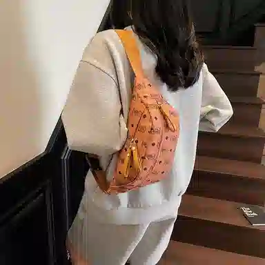 垣途者 日常通勤时尚高级感满印花 布 单肩斜挎包腰包 常规 男女同款情侣款 多色