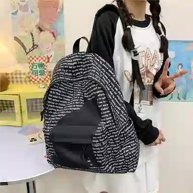 垣途者 涂鸦满印小猫 牛津布 双肩包 常规 女款 多色