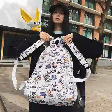 垣途者 卡通动漫涂鸦 尼龙 双肩包 男女同款情侣款 多色