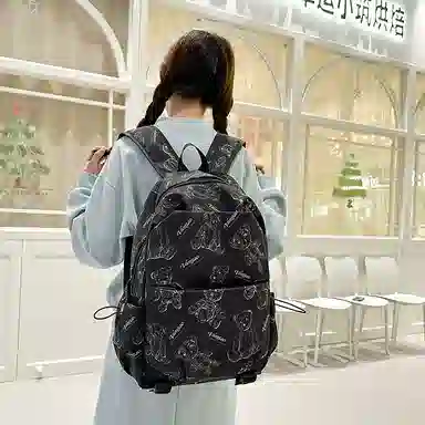 垣途者 涂鸦小熊韩版百搭 尼龙 双肩包 女款 多色