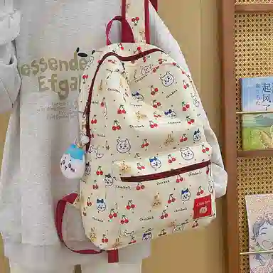 垣途者 日系可爱卡通动漫 少女学生书包初高中大学生 尼龙 双肩包 女款 黄色