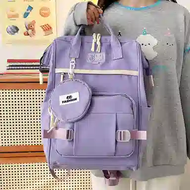 垣途者 日系简约百搭休闲 尼龙 双肩包 女款 多色