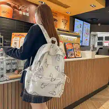 垣途者 日系小清新可爱蝴蝶初中高中大学生 尼龙 双肩包 女款 多色