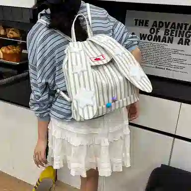 垣途者 可爱时尚潮流百搭 棉布 双肩包 常规 女款 多色