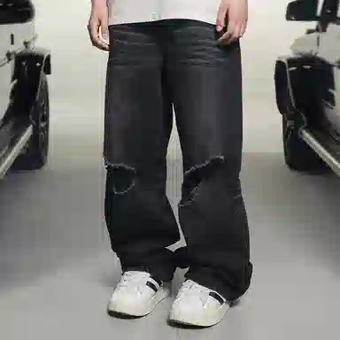 Makemore Vintage Distressed Jeans Black