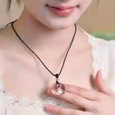 一世倾 国潮新中式民族风经典大气平安扣健康顺遂感恩祝福小众轻奢好运天然 白水晶 吊坠 男女同款情侣款