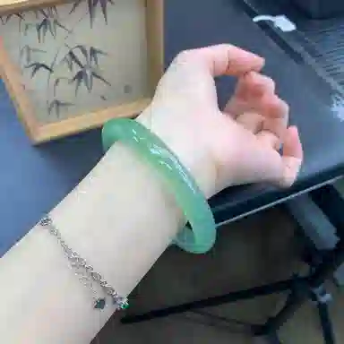 一世倾 新中式国潮浅冰晴复古轻奢精致民族风优雅气质经典温婉莹润古韵素圈旗袍汉服百搭好运 玛瑙 手镯 男女同款情侣款