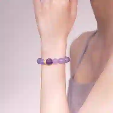 一世倾 旺学业有成功上岸转运珠旺事业招财纳福八方进宝招桃花脱单新中式爱情礼盒 好运天然 紫水晶 手串 男女同款情侣款