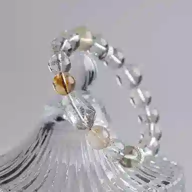 一世倾 招财进宝时来运转国朝新中式复古淡雅聚宝盆转运精美礼盒高级感小众设计精致百搭轻奢风好运天然 绿幽灵 手串 男女同款情侣款