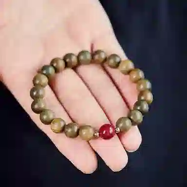 一世倾 新中式国潮国风 复古高级感 吉祥如意 万事顺遂 绿檀 手串 男女同款情侣款