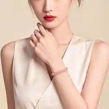 一世倾 金榜题名新中式 好运天然 草莓晶 手串 男女同款情侣款