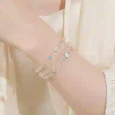 一世倾 白月光纯净气质简约设计百搭时尚氛围感串珠精致轻奢优雅高级感小众日常通勤风转运礼盒#好运天然 白水晶 手串 男女同款情侣款