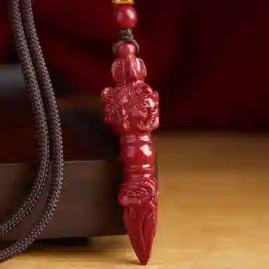 一世倾 吉祥金刚杵新中式国潮招财纳福锁骨链轻奢小众百搭高级感诸事顺利万事顺遂时尚简约百搭转运#好运 朱砂 项链 男女同款情侣款