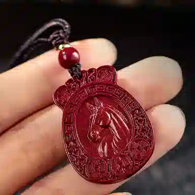 一世倾 马到成功诸事顺利高质量本命年锁骨链国风富贵吉祥小众设计经典百搭轻奢风精美#好运 朱砂 项链 男女同款情侣款