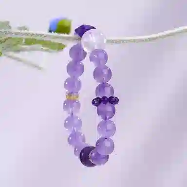 一世倾 旺学业有成功上岸转运珠旺事业招财纳福八方进宝招桃花脱单新中式爱情礼盒 好运天然 紫水晶 手串 男女同款情侣款