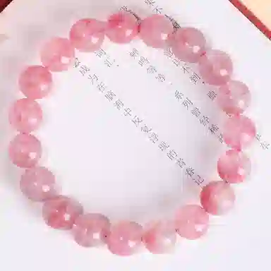 一世倾 氛围感多巴胺梦幻配色转运珠原创精美礼盒小众甜美温柔设计精致时尚百搭轻奢好运天然 蔷薇石 手串 男女同款情侣款