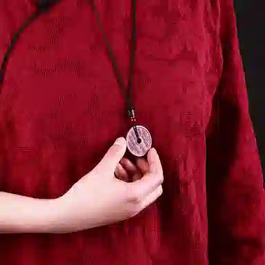 一世倾 太极八卦牌高含量诸事顺遂吉祥如意国潮新中式复古文艺转运珠经典百搭高端大气传统转运礼盒好运 朱砂 吊坠 男女同款情侣款