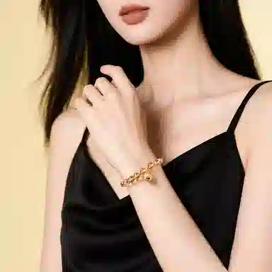 一世倾 金色暖阳新中式国潮风精致简约大气小众设计日常百搭显气质做个富婆财源滚滚八方来财转运礼盒天然 黄水晶 手串 男女同款情侣款
