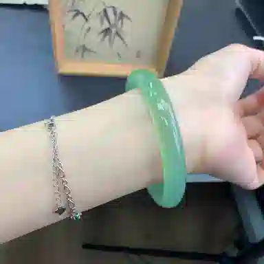 一世倾 新中式国潮浅冰晴复古轻奢精致民族风优雅气质经典温婉莹润古韵素圈旗袍汉服百搭好运 玛瑙 手镯 男女同款情侣款