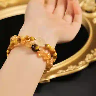 一世倾 时来运转 财源滚滚 八方来财 财富满满#好运天然 虎眼石 手串 男女同款情侣款