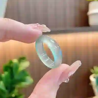 一世倾 俏皮灵动生机勃勃新中式清新显白青绿招财转运指环五行净化磁场上岸招财暴富轻奢礼盒好运天然 玛瑙 戒指 男女同款情侣款
