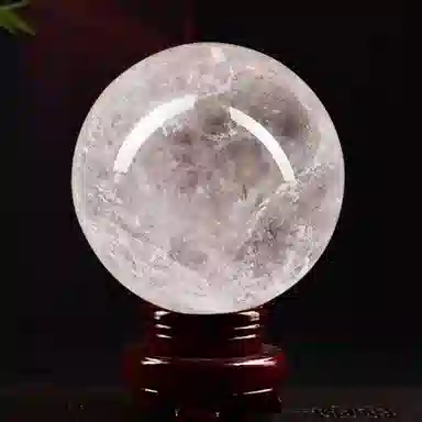 一世倾 通透无杂如月光净化心灵有求必应增强磁场国潮新中式家居办公装饰品手工打磨个性收藏级饰品好运天然 白水晶 摆件 男女同款情侣款