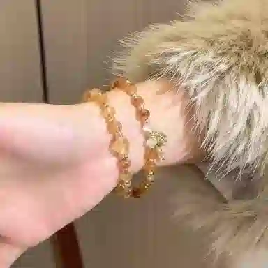 一世倾 财运滚滚招财进宝紫气东来蛇年有钱花暴富转运国朝新中式复古精美礼盒高级感通勤时尚百搭好运天然 黄水晶 手串 男女同款情侣款