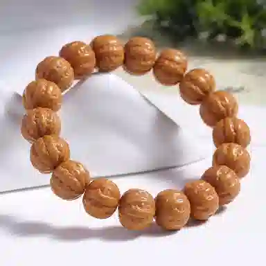 一世倾 新中式复古民族风佛珠转运珠文玩念珠盘玩绕指柔佛珠招财纳福平安喜乐吉祥典雅精致转运礼盒好运 猴头核桃 手串 男女同款情侣款