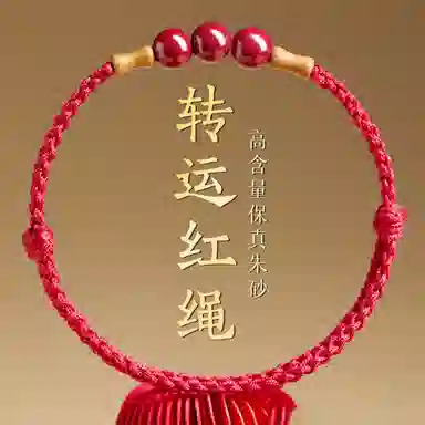 一世倾 竹节新中式国潮小众设计本命年诸事顺利时来好运旺事业学业本命年财运好运经典百搭转运 朱砂 手绳 男女同款情侣款