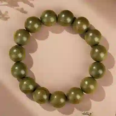 一世倾 情绪稳定时来运转平安顺遂净化心灵新中式国潮国风典雅精美礼盒小众设计精致时尚百搭轻奢风好运 绿檀 手串 男女同款情侣款