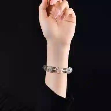 一世倾 绿意盎然四季发财新中式八方来财绿发晶转运聚财升职加薪事业有成国潮复古优雅精美礼盒好运天然 绿幽灵 手串 男女同款情侣款