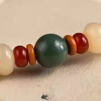 一世倾 国潮新中式本命年转运珠盘玩文玩佛珠好运连连时来运转优雅精美礼盒小众设计精致时尚百搭轻奢风好运 菩提根 手串 男女同款情侣款