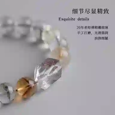 一世倾 招财进宝时来运转国朝新中式复古淡雅聚宝盆转运精美礼盒高级感小众设计精致百搭轻奢风好运天然 绿幽灵 手串 男女同款情侣款