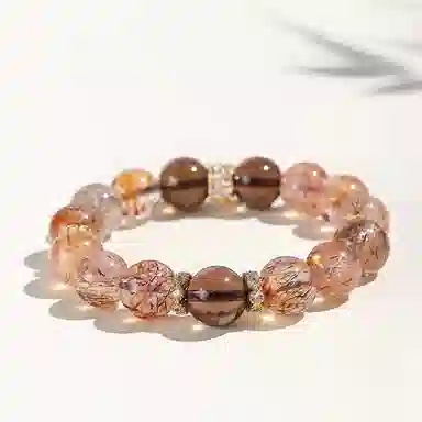 一世倾 新中式复古聚财纳福转运珠时来运转前程似锦国潮新中式精美礼盒高级感多福多风手饰好运天然 超七 水晶手串 男女同款情侣款