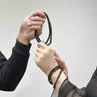 一世倾 平安顺遂时来运转国潮新中式本命年转运珠八方来财精美礼盒小众设计精致时尚百搭轻奢风好运天然 黑曜石 手串 男女同款情侣款