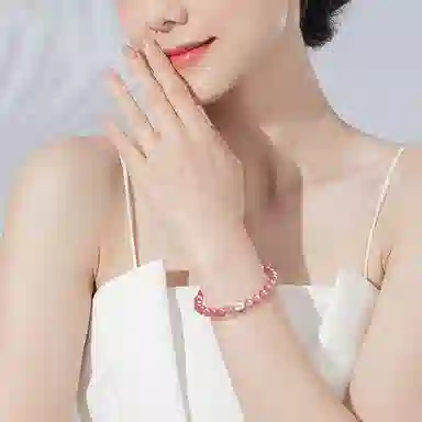 一世倾 新中式国风 时来运转 邂逅良缘 财源滚滚#好运天然 草莓晶 手串 男女同款情侣款