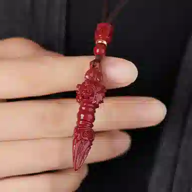 一世倾 吉祥金刚杵新中式国潮招财纳福锁骨链轻奢小众百搭高级感诸事顺利万事顺遂时尚简约百搭转运#好运 朱砂 项链 男女同款情侣款