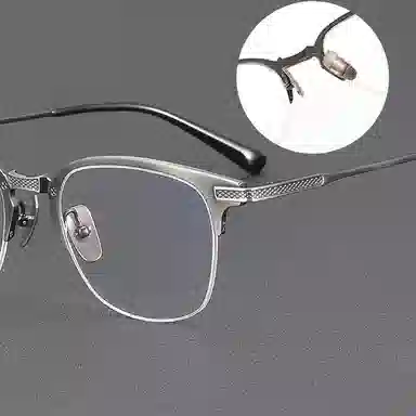 匠达人 超轻手作工艺商务文艺斯文败类出街防蓝光眉毛架半框可配度数 光学镜架 男女同款情侣款