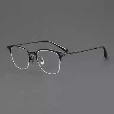 匠达人 超轻手作工艺商务文艺斯文败类出街防蓝光眉毛架半框可配度数 光学镜架 男女同款情侣款