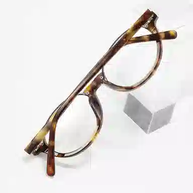 匠达人 书呆子高级感时髦早八素颜复古防蓝光防辐射可配度数轻盈时尚个性设计感显脸小 板材 椭圆形 光学镜架 女款