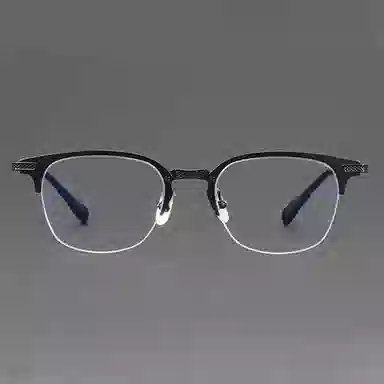 匠达人 超轻手作工艺商务文艺斯文败类出街防蓝光眉毛架半框可配度数 光学镜架 男女同款情侣款