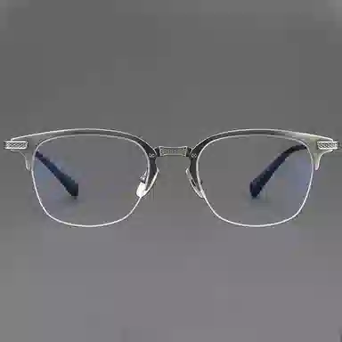 匠达人 超轻手作工艺商务文艺斯文败类出街防蓝光眉毛架半框可配度数 光学镜架 男女同款情侣款