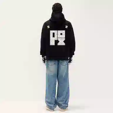 PISYPOX Letter Print Hoodie