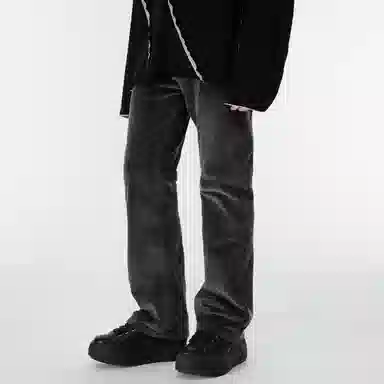 XINYINSU Retro Corduroy Jeans Black