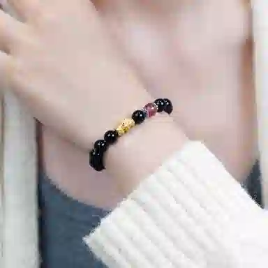 恋银手作 守护佛新中式复古手饰 玛瑙 手串 男女同款情侣款