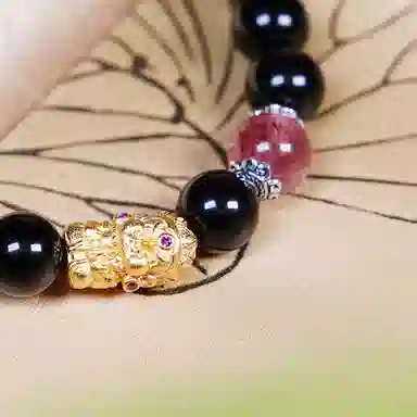 恋银手作 守护佛新中式复古手饰 玛瑙 手串 男女同款情侣款