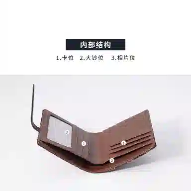 Dannybear Multi-Layer Wallet Coffee Plaid Bear