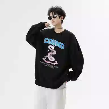 都市丽人 美式复古个性潮流时尚舒适休闲百搭简约打底衣 男女同款